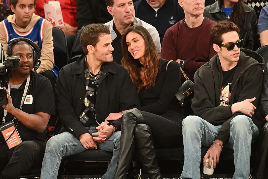 Paul Wesley and Natalie Kuckenburg Take Romance to the Knicks Game for 1st Christmas Together