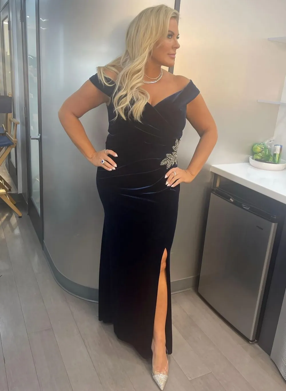 RHOSLC&rsquo;s Heather Gay: My Friendship With Whitney Rose &lsquo;Disappeared Overnight&rsquo; blue dress