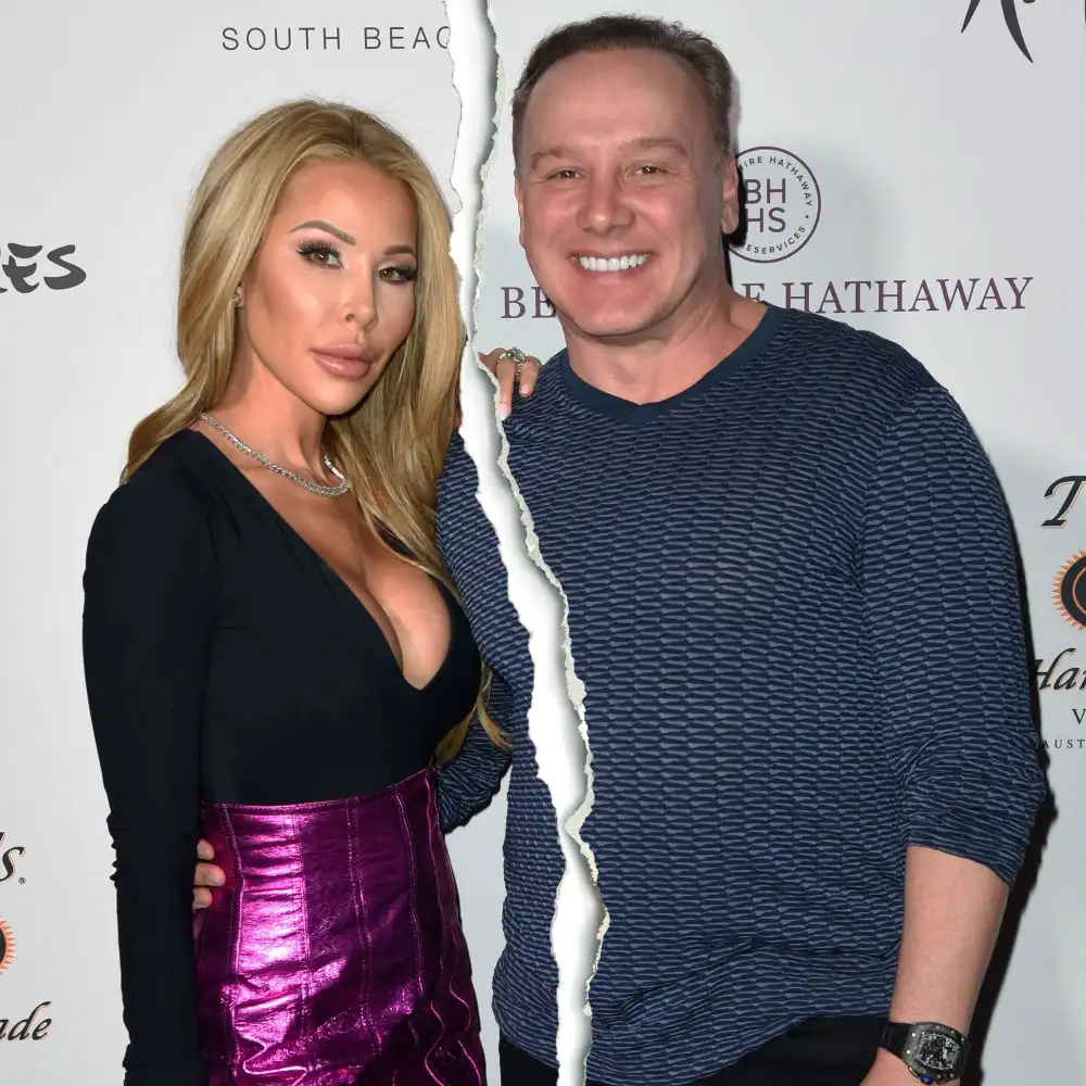 Real Housewives of Miami's Lenny Hochstein Says He Wants to Divorce Lisa Hochstein in Hot Mic Moment shiny purple skirt