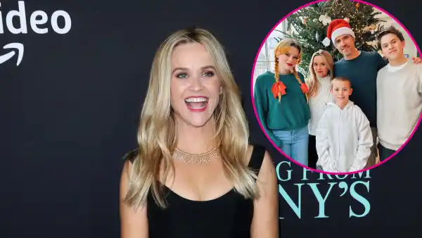 Reese Witherspoon Poses With All Three of Look-Alike Kids in Festive Family Photo