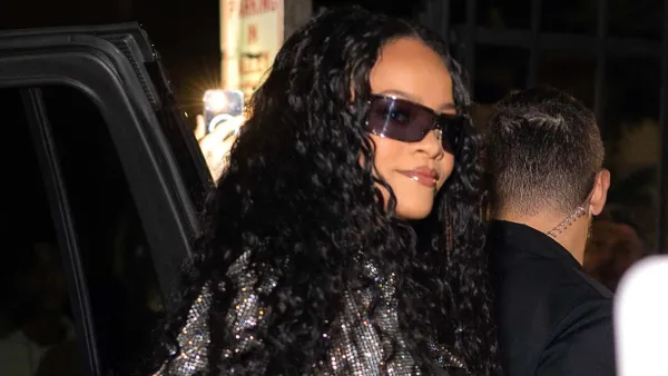 Rihanna Sparkles During Night Out