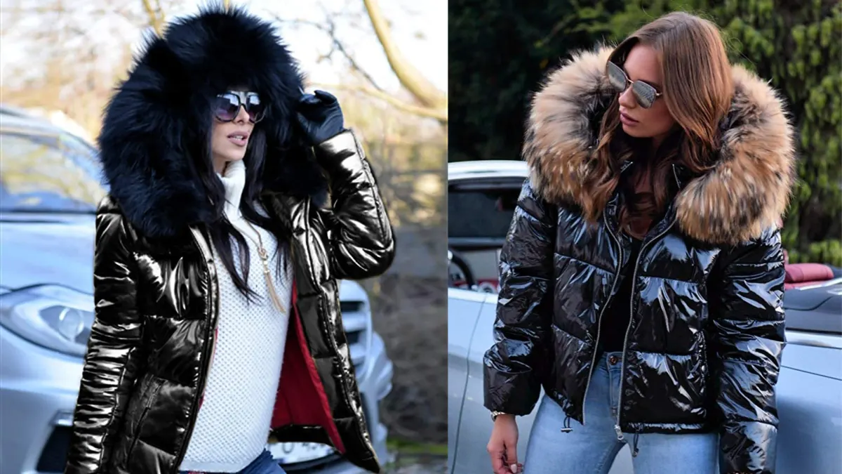 Roiii Women's Slim Down Parka Puffer Coat