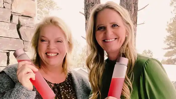 Sister Wives' Janelle Brown Makes Christine's Signature Rolls for Dinner After Confirming Kody Split flowered brown blouse green blouse