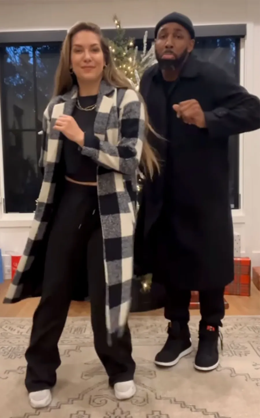 Stephen 'tWitch' Boss and Wife Allison Holker's Relationship Timeline checked coat