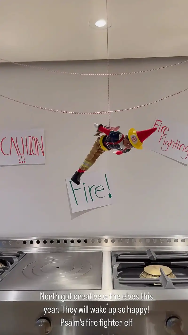 The Kardashian-Jenner Family's 2022 Holiday Decorations- Kylie Jenner's Elaborate Tree, Kris Jenner's Custom Elves on a Shelf and More 543