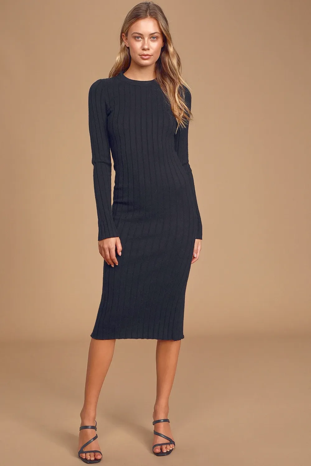 ribbed sweater dress