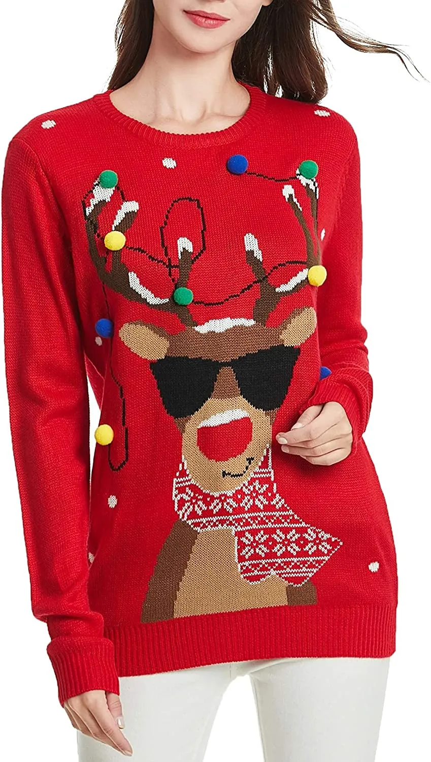 *daisysboutique* Women's Christmas Reindeer Sweater