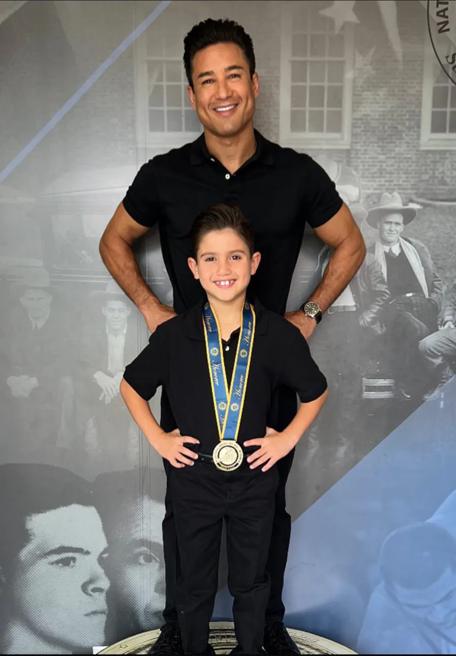 Mario Lopez and Son