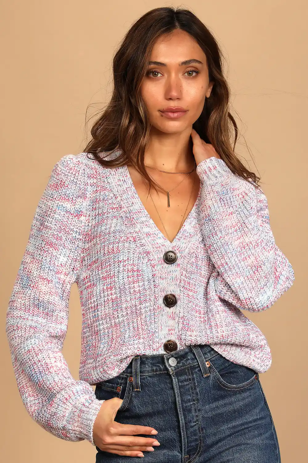 multi-color cardigan
