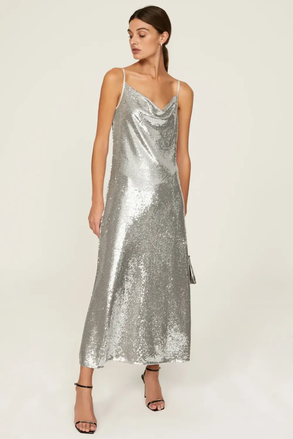 silver sequin dress