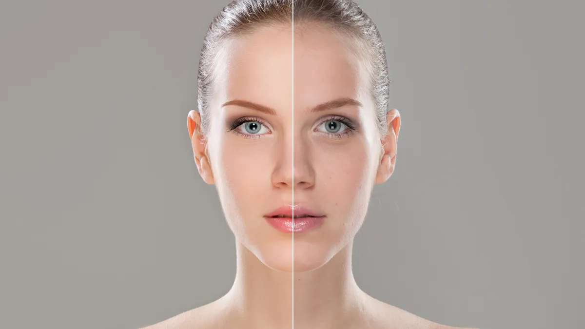 skincare before and after