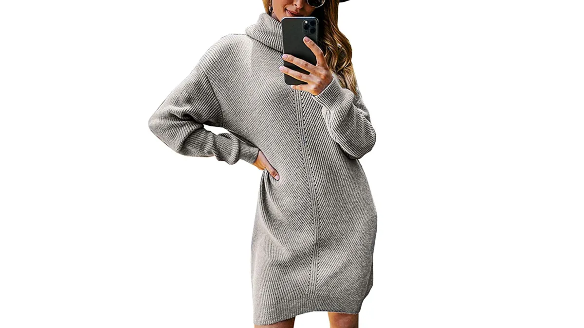turtleneck sweater dress