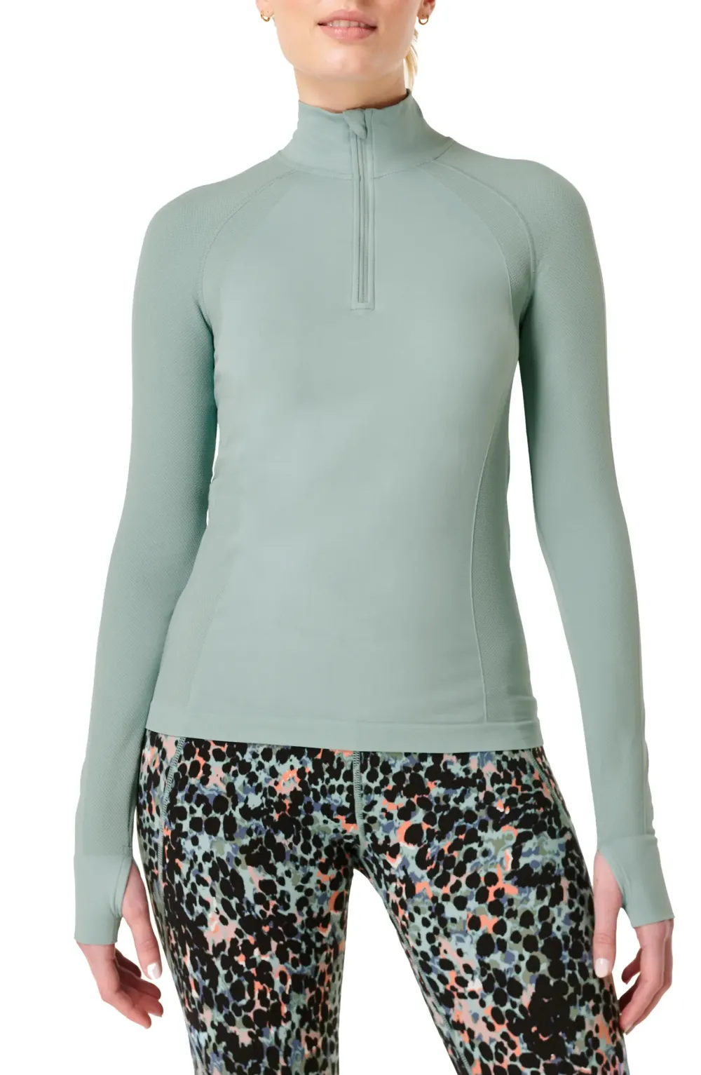 half-zip workout top