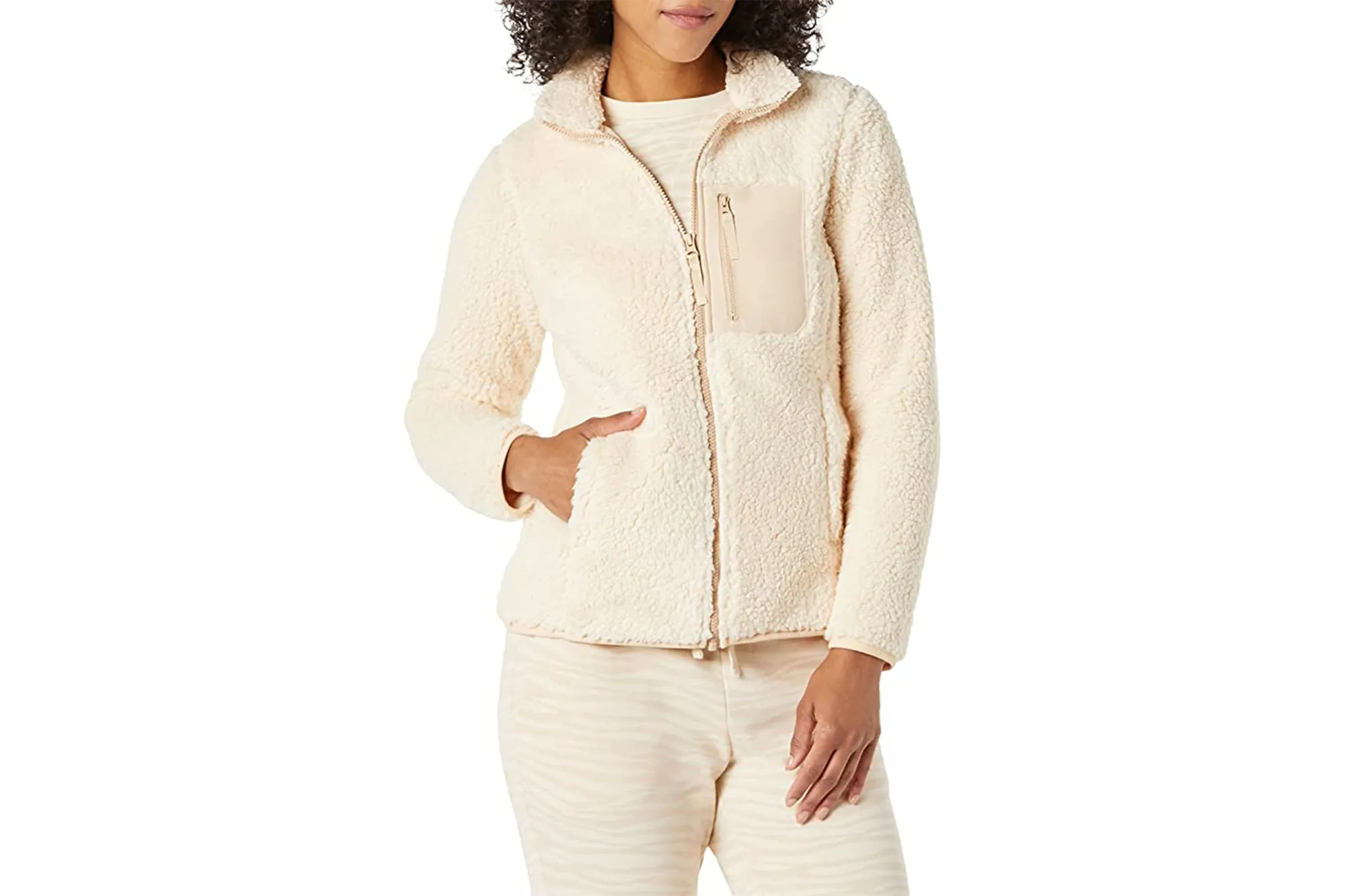 Amazon Essentials Women's Sherpa Full-Zip Jacket