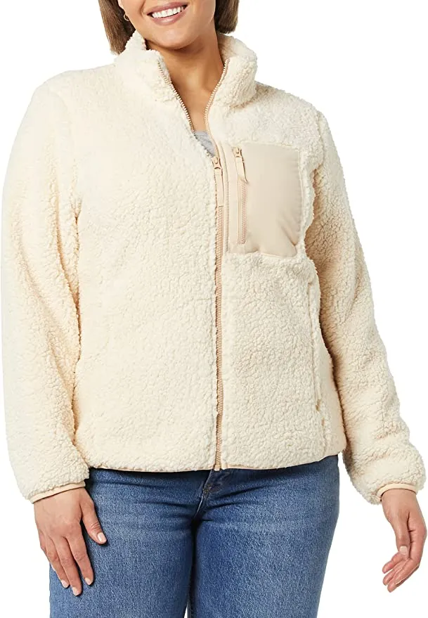 Amazon Essentials Women's Sherpa Full-Zip Jacket