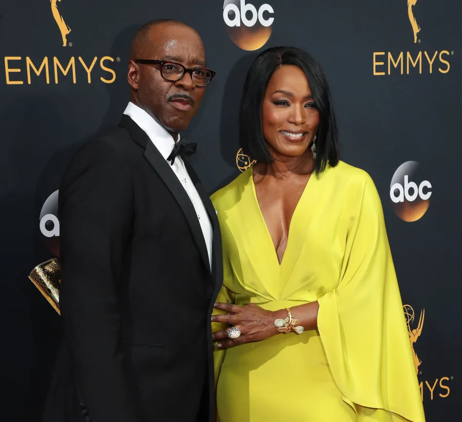 Angela Bassett and Courtney B. Vance's Relationship Timeline yellow dress