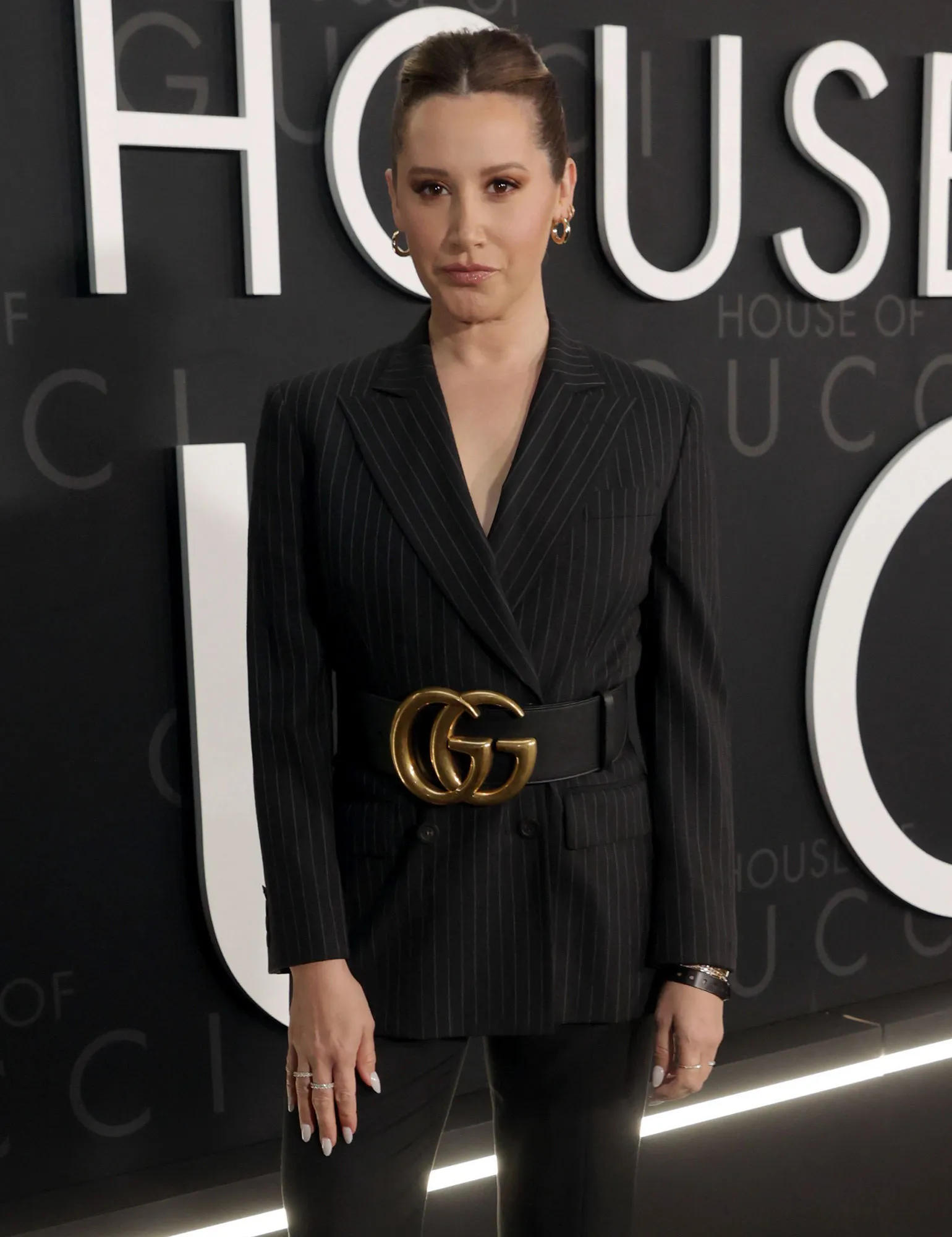 Ashley Tisdale Reveals Alopecia Diagnosis gucci belt