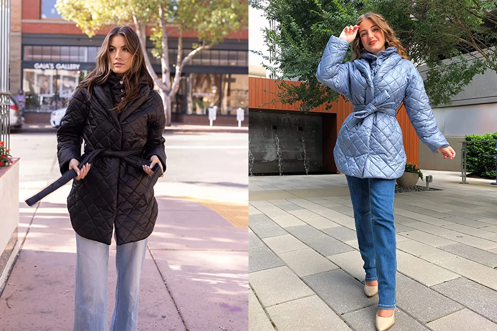 BTFBM Women's Button Down Quilted Jacket