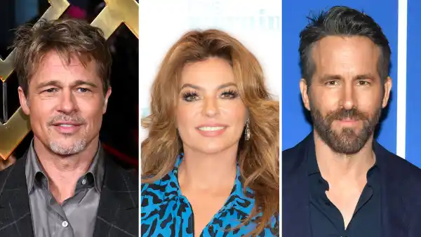 Brad Pitt Reacts to Shania Twain Replacing Him With Ryan Reynolds