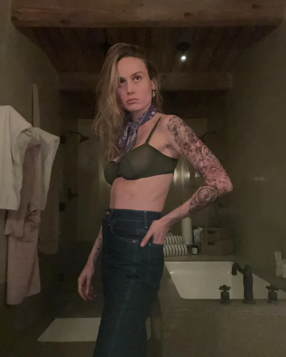 Brie Larson Temporary Tattoo Instagram Pics