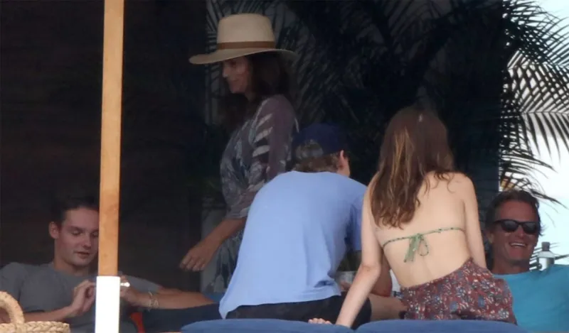 Cindy Crawford and Rande Gerber’s Relationship Timeline blue shirt