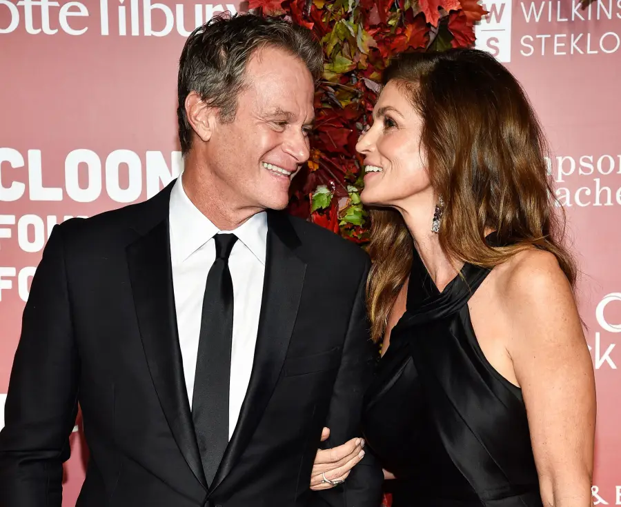 Cindy Crawford and Rande Gerber’s Relationship Timeline black dress