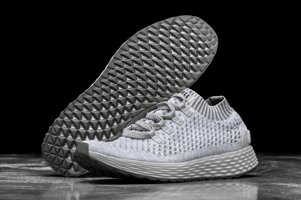 Cool Grey Knit Runner