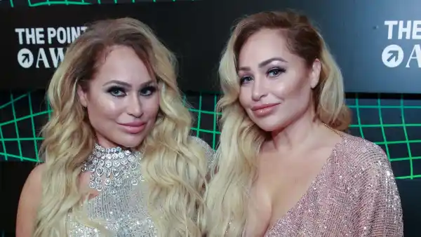 'Darcey & Stacey' Season 5 Sneak Peek: Florian Brings Darcey's Ex Georgi to Visit, Sisters Feuds and More pale pink sparkle dress