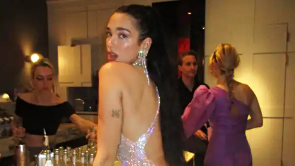 Dua Lipa Flashes Her Thong in Completely Backless Dress on NYE