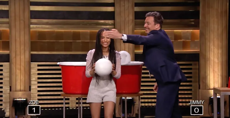 Jimmy-Fallons-Most-Hilarious-Talk-Show-Games-Giant-Beer-Pong-Zoe-Kravitz
