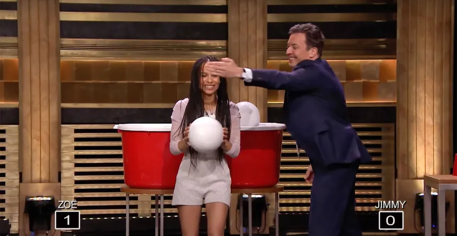 Jimmy-Fallons-Most-Hilarious-Talk-Show-Games-Giant-Beer-Pong-Zoe-Kravitz