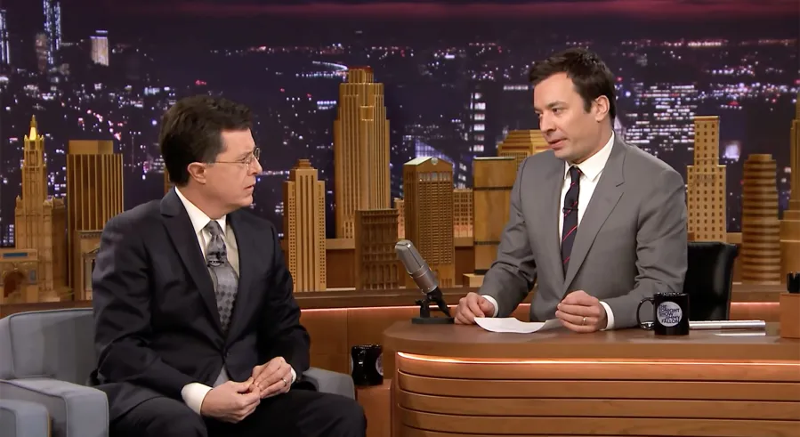 Jimmy-Fallons-Most-Hilarious-Talk-Show-Games-Truth-or-Truth-Stephen-Colbert-Jimmy-Fallon