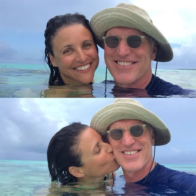 June 2021 Julia Louis-Dreyfus Family Album With Husband Brad Hall and 2 Sons