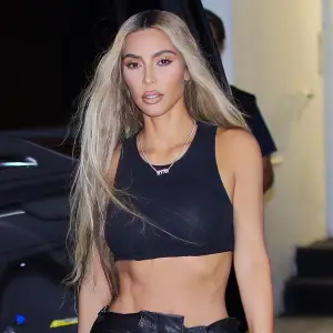Kim Kardashian Says She's in Her 'Happy Girl Era' After Kanye West's 'Marriage Ceremony' to Bianca Censori - 097 Kim Kardashian heads out to a house party during Art Basel with sister Khloe Kardashian in Miami
