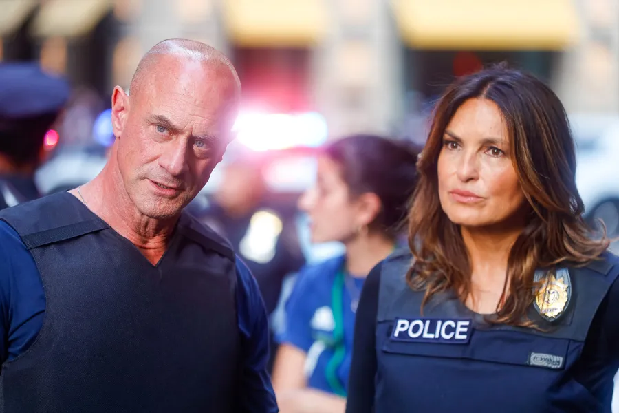 Law & Order SVU’s Olivia Benson and Elliot Stabler’s Relationship Timeline - 501 'Law and Order: Special Victims Unit' on set filming, New York, USA - 18 Aug 2022