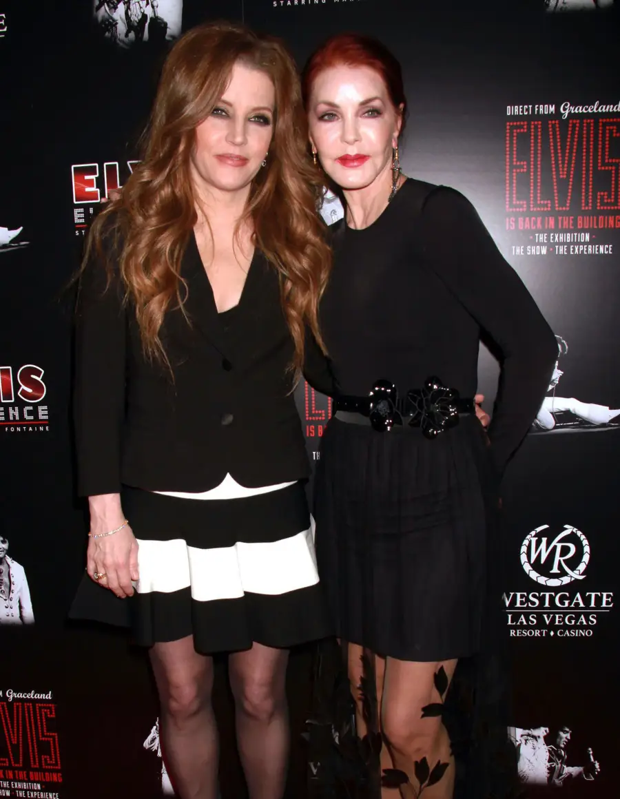 Lisa Marie Presley’s Ups and Downs With Mom Priscilla Presley white and black skirt