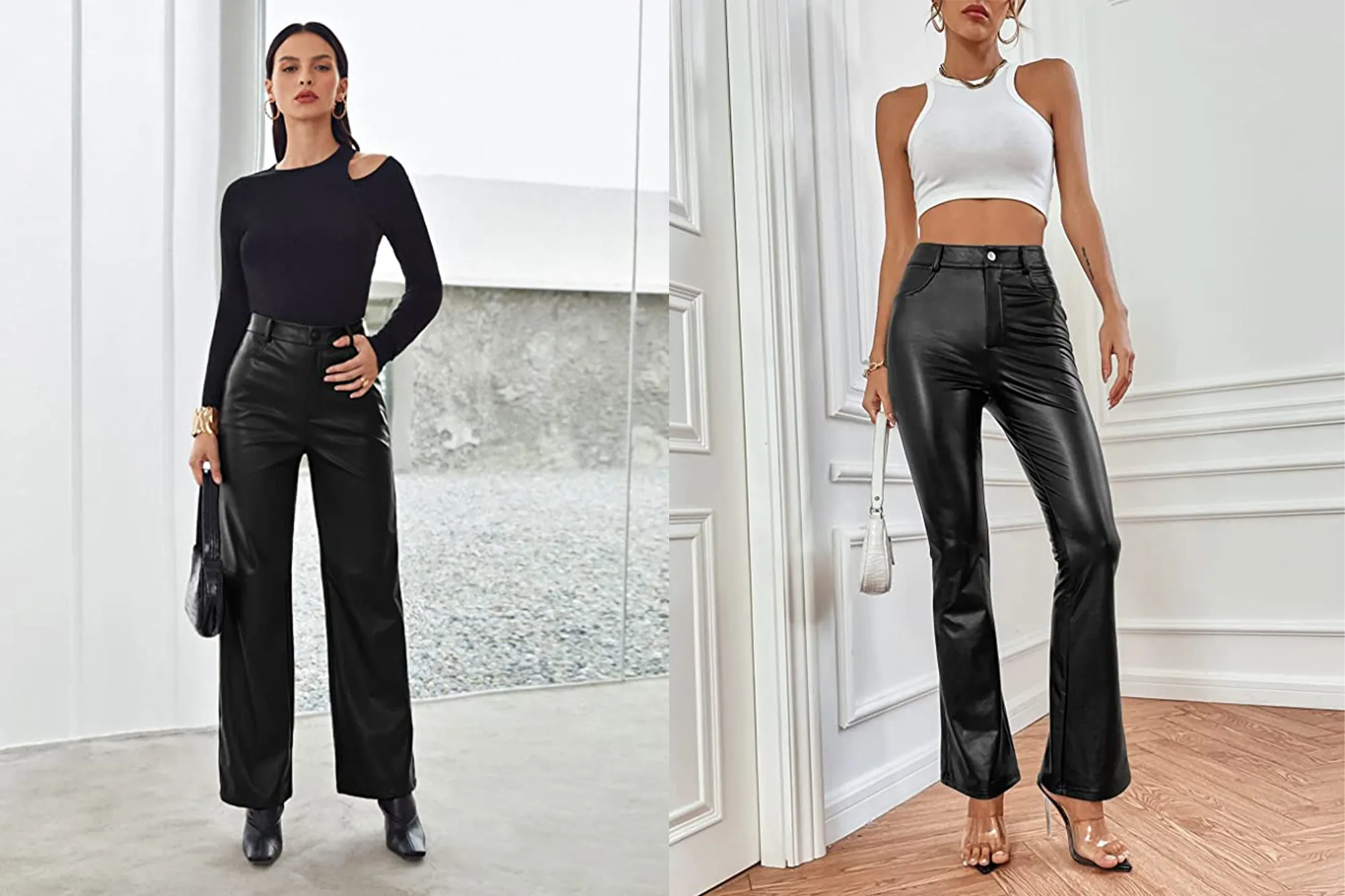 MakeMeChic Women's Faux Leather Pants