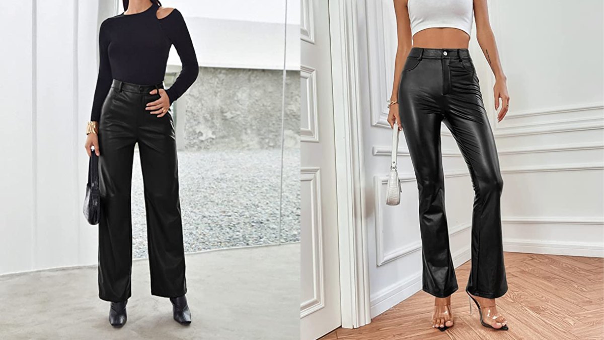 MakeMeChic Women's Faux Leather Pants