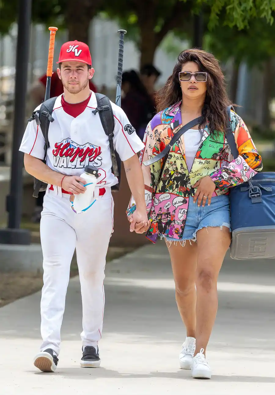 Nick Jonas and Priyanka Chopra’s Sweetest Quotes About Parenthood With Daughter Malti - 051 Nick Jonas and Priyanka Chopra Look Overjoyed As They Hold Hands Leaving His Softball Game in First Outing Since Bringing Replica Luxury Handbag Their Daughter, Los Angeles, CA, USA - 15 May 2022