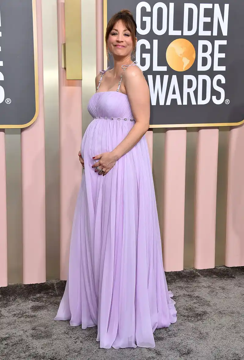 Pregnant Kaley Cuoco and Tom Pelphrey Attend the 2023 Golden Globes 2