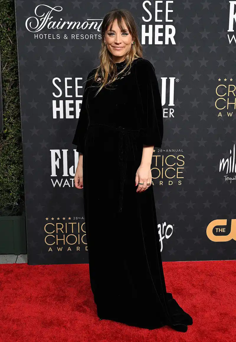 Pregnant Kaley Cuoco’s Baby Bump Album While Expecting 1st Child With Tom Pelphrey- Photos - 449 28th Annual Critics' Choice Awards, Arrivals, Los Angeles, California, USA - 15 Jan 2023
