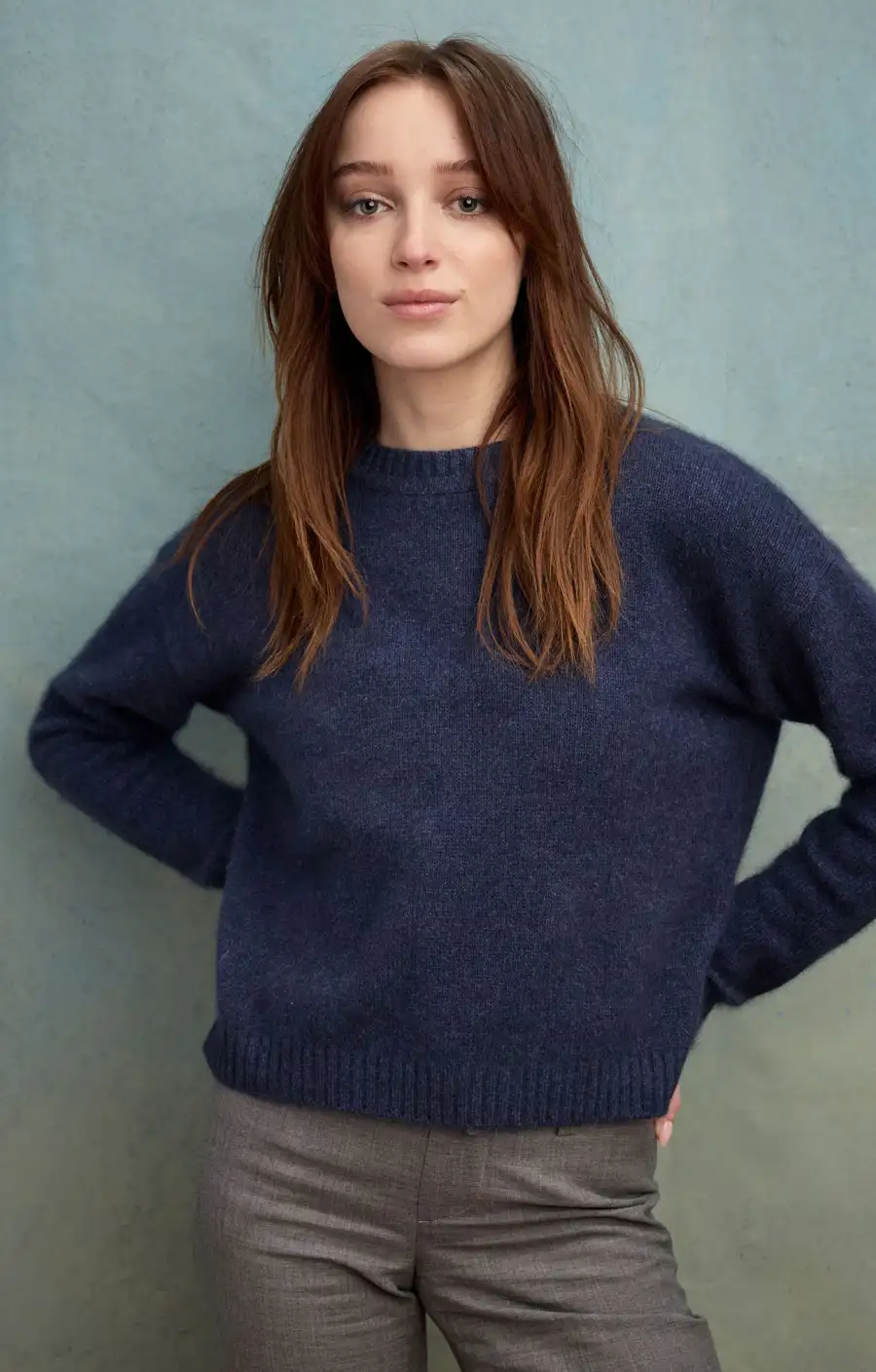 Shocking TV Exits Through the Years blue sweater