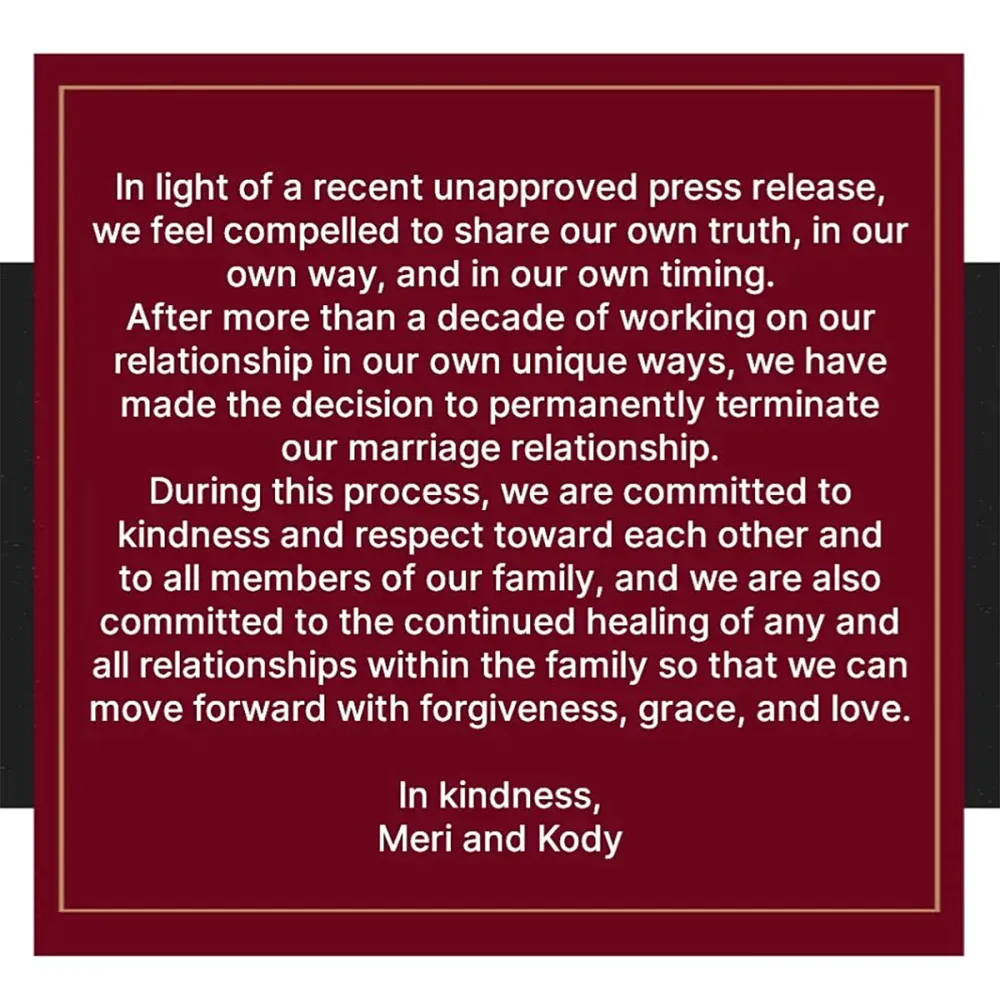 Sister Wives Kody and Meri Brown Break Silence on Their Split 2