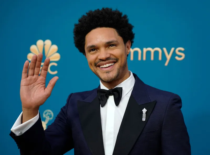 The Best Jokes From Trevor Noah's Grammys 2023 Monologue hand wave
