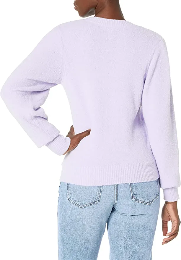 The Drop Women's Edith Pleated Shoulder V-neck Sweater