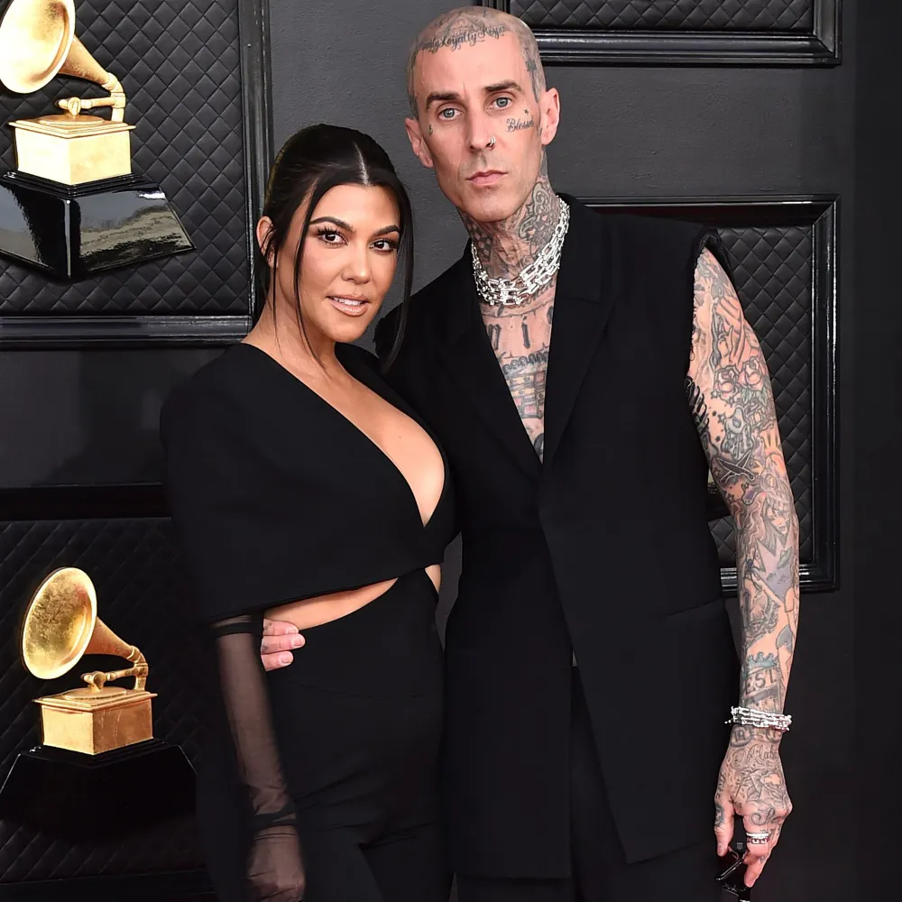 Travis Barker Debuts Tattoo of Wife Kourtney Kardashian's Eyes on His Thigh