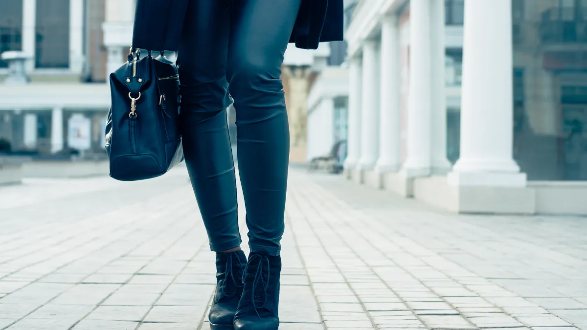 Woman-In-Slim-Pants-Stock-Photo