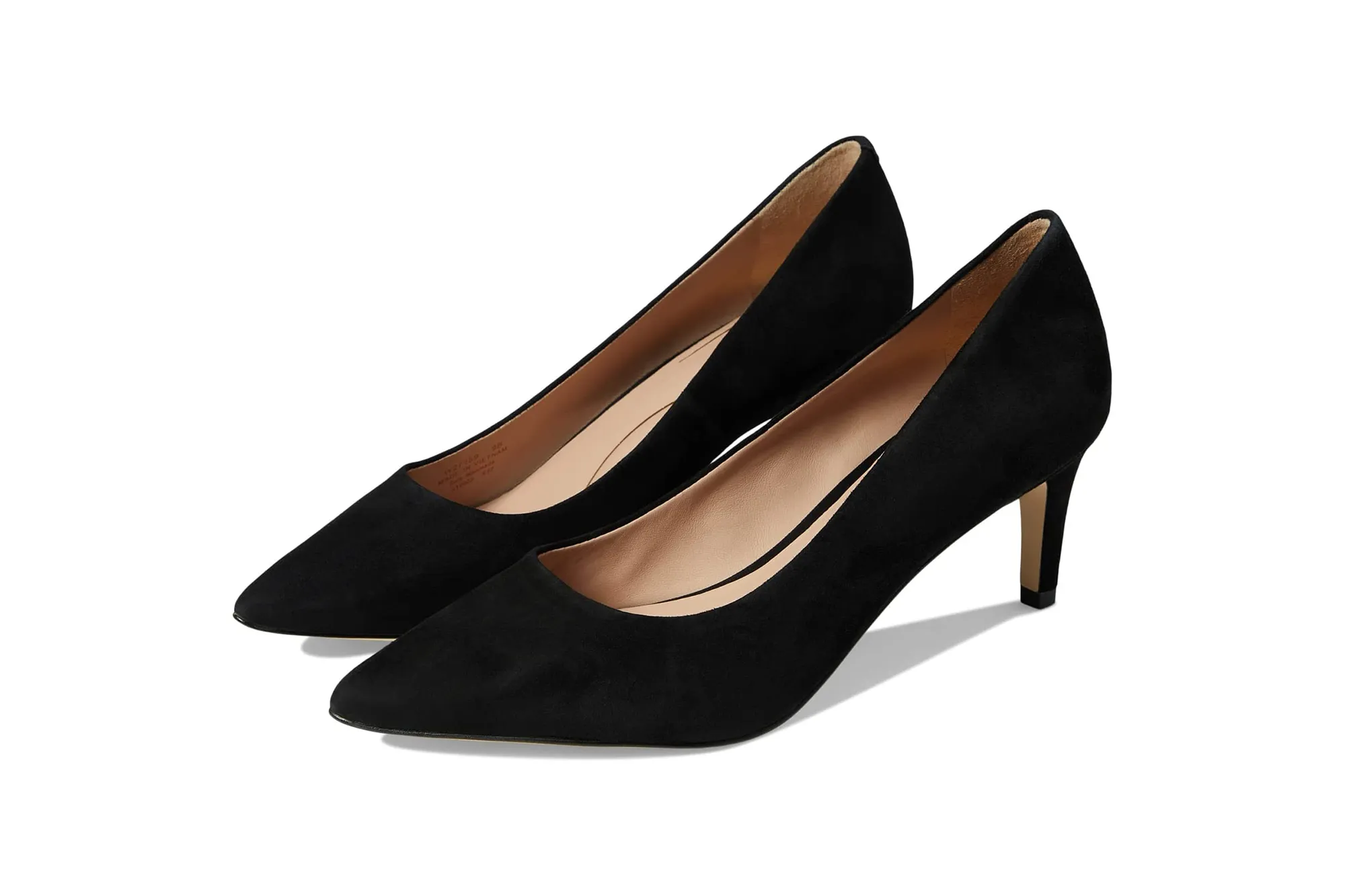 black suede pumps