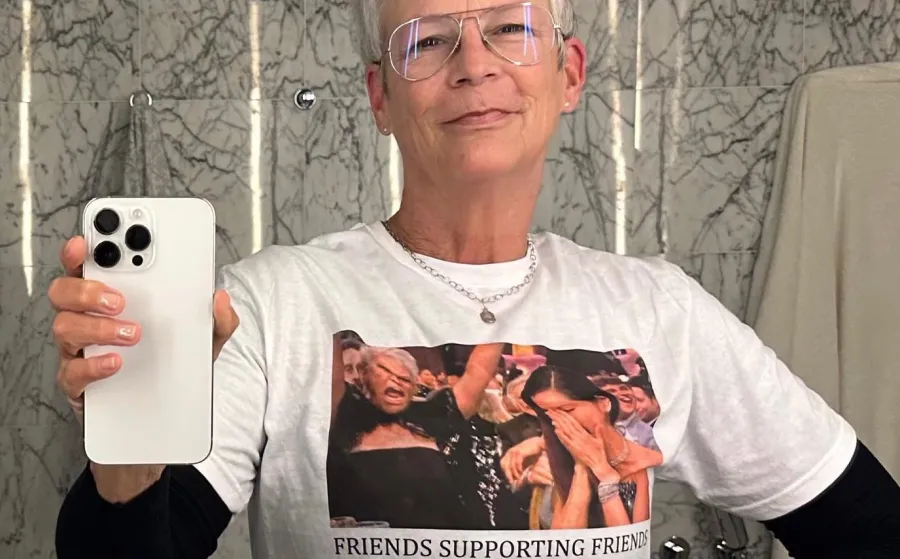 BFF Goals! Jamie Lee Curtis Makes Michelle Yeoh’s Golden Globes Win Into Shirt