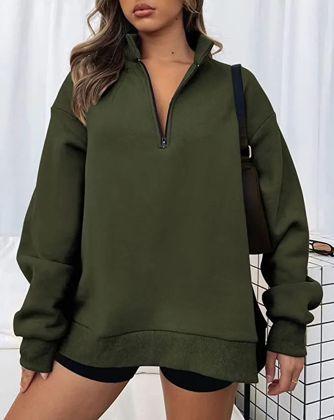green sweatshirt